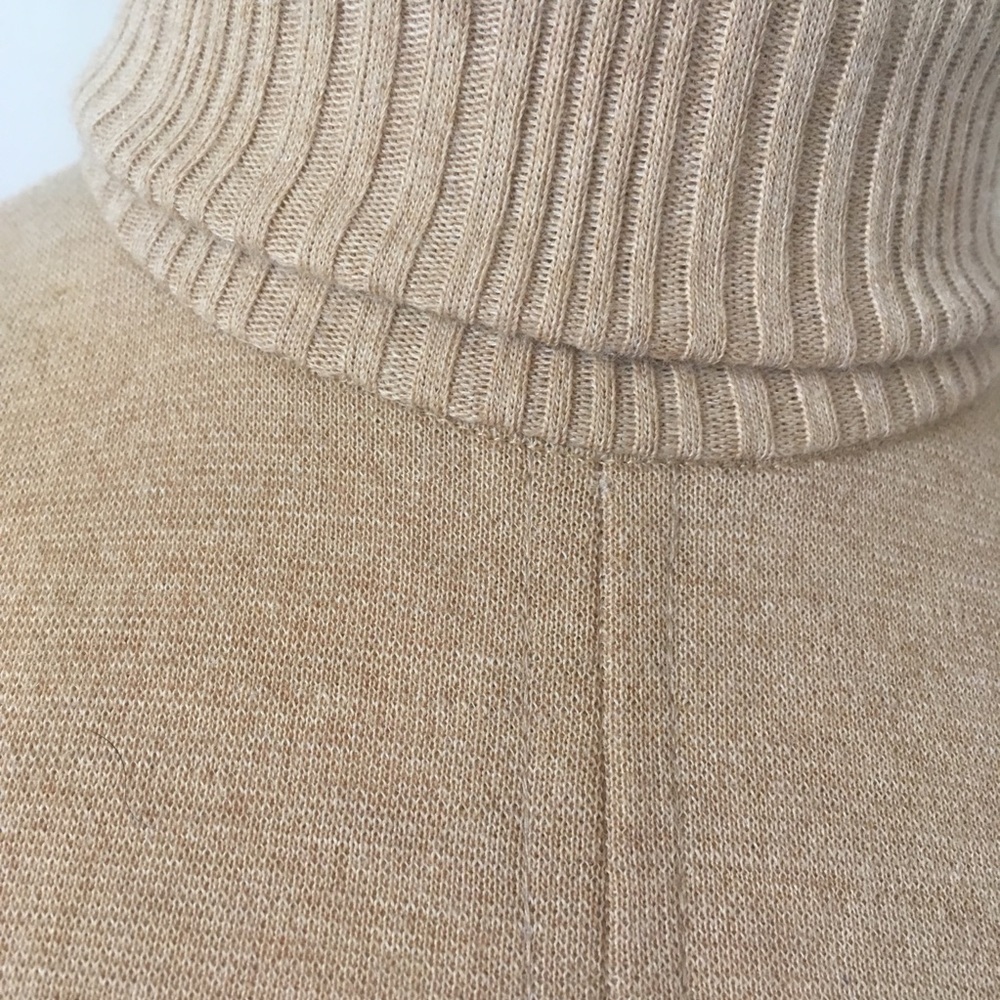 Vintage knit turtleneck jumper wool dress size sm - Picture 6 of 7
